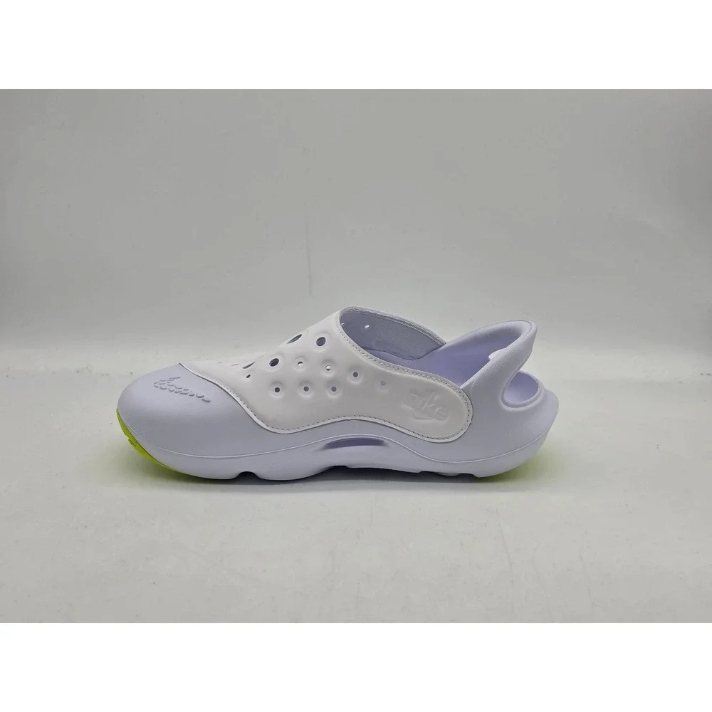 Nike Aqua Swoosh GS White Pure Platinum Volt Kids Water Sandals Shoes FV6363-100